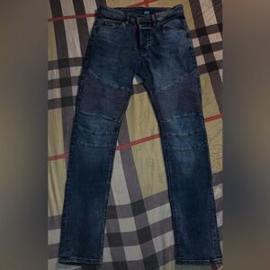 (NEW) H&M Light baby blue Men’s skinny biker denim jeans. waist size 30